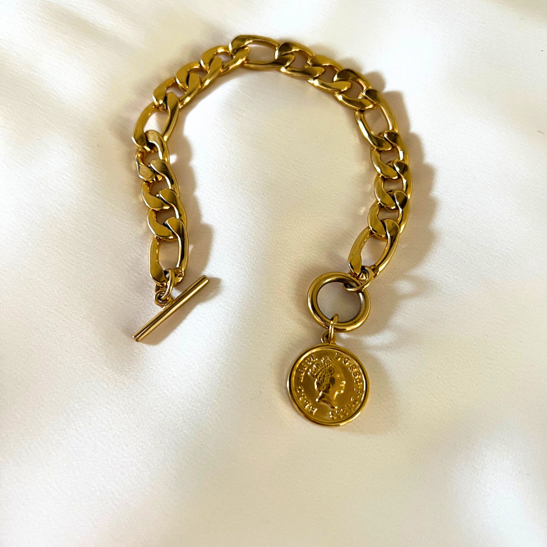 Pulsera moneda Reina